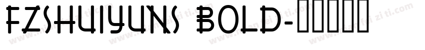 FZShuiYunS Bold字体转换